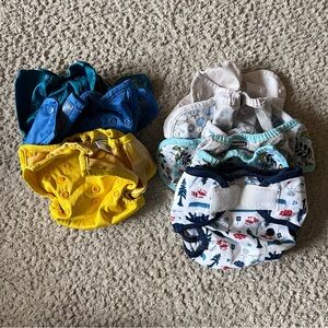 Lot of 12 cloth diaper covers, Newborn-One Size, Thirsties, Rump-a-Roos